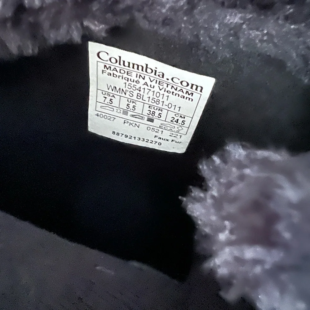 Columbia Ice Maiden I1 waterproof size 7.5 black  BRAND NEW - Picture 9 of 9
